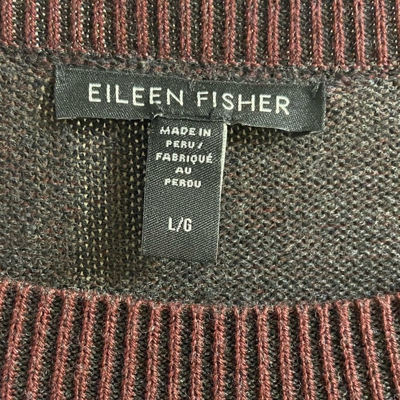 Eileen Fisher‎ sweater crewneck pullover maroon boxy Large - Picture 6 of 7